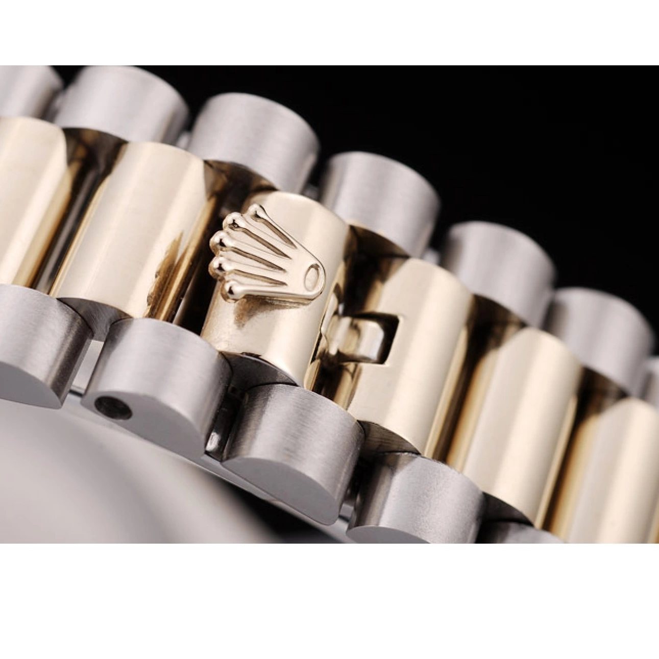 MiroTime 0704 Rolex DateJust Gold Ribbed Pattern Bezel Brown Dial